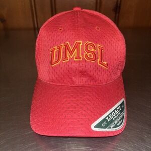 UMSL Tritons Red Legacy Athletics Pro Mesh Stretch Hat Cap Med NWT UM St. Louis